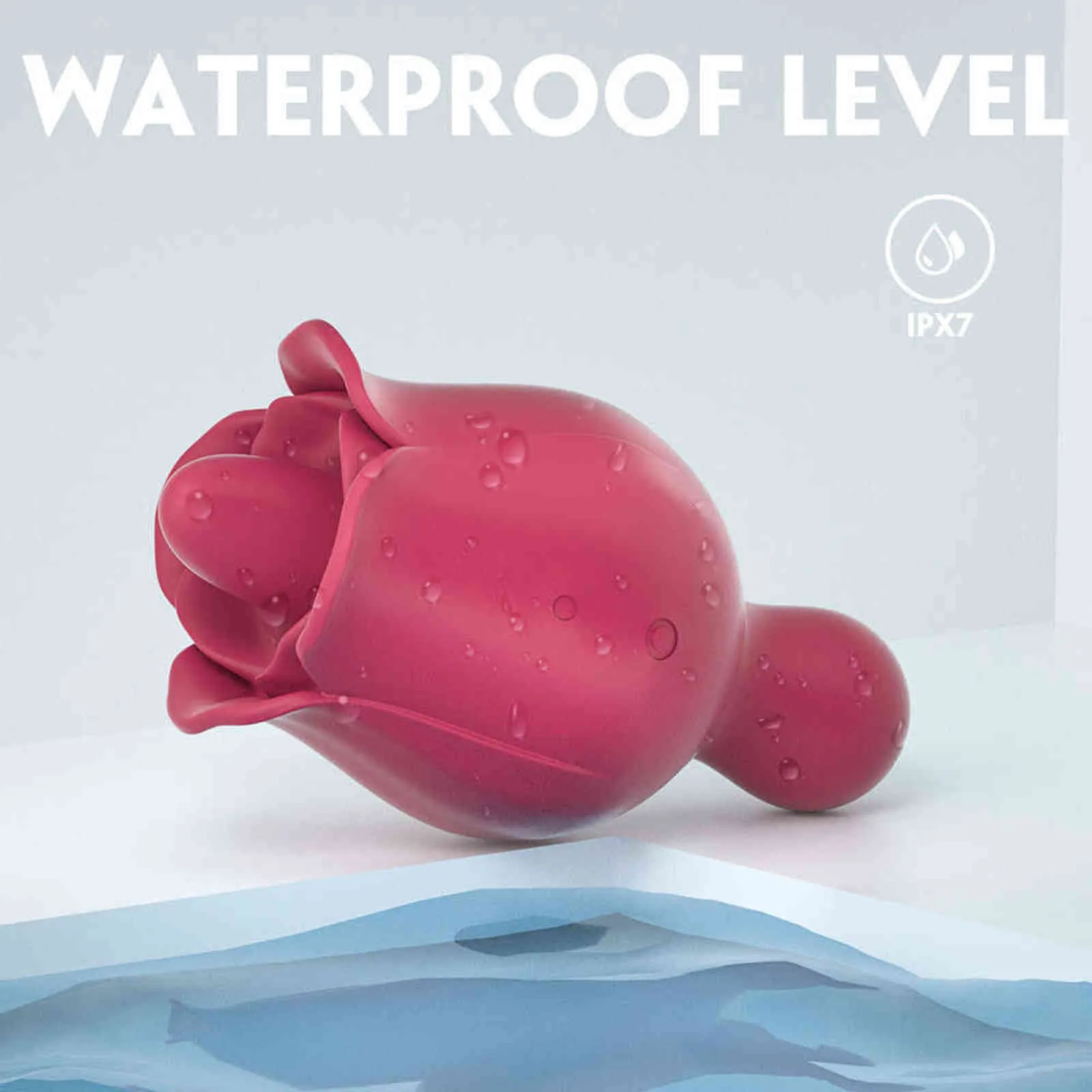 NXY Pump Toys Vibratore a forma di rosa per donne, lecca-lingua clitorideo, mini piccolo, con 7 modalità, 9 potenti vibrazioni orali_voghion.com