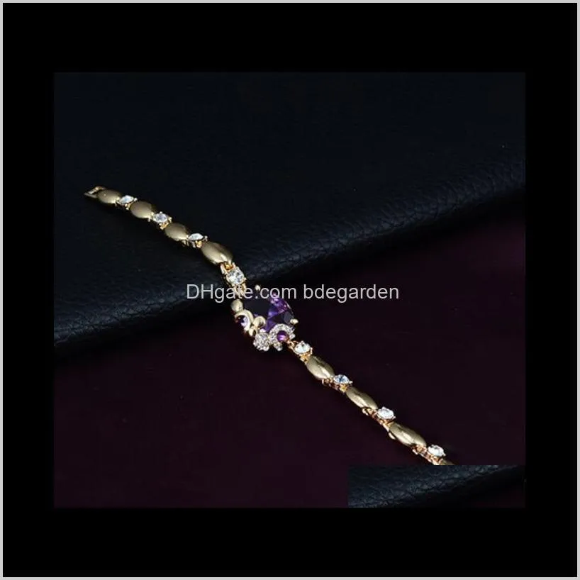 jewelry jewelry set for wedding jewelry punk purple necklace bracelets earrings rings for women hot fashion