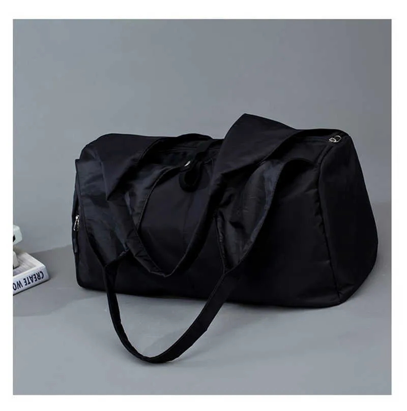 Nylon Women Men Travel Sports Gym Shoulder Bag Large Waterproof Nylon Handbags Black Pink Color Outdoor Sport Bags 2019 New (36)