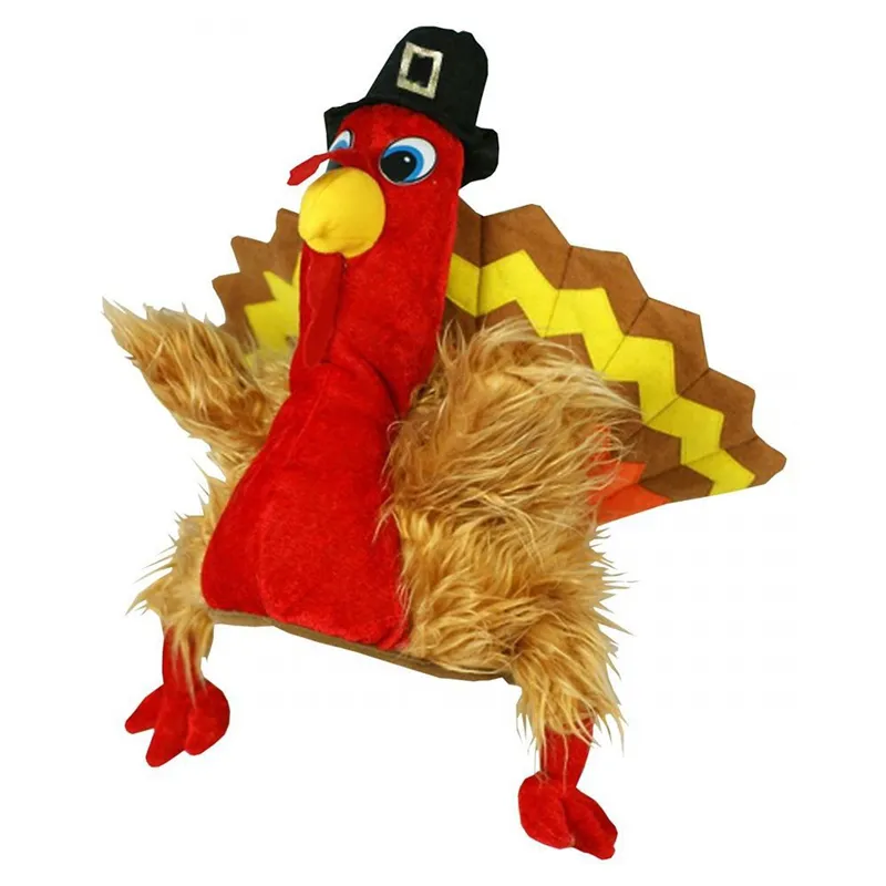 Nyaste Thanksgiving Turkiet Julhattar Kyckling Xmas Hat Party Gåva för barn Vuxna C70814a