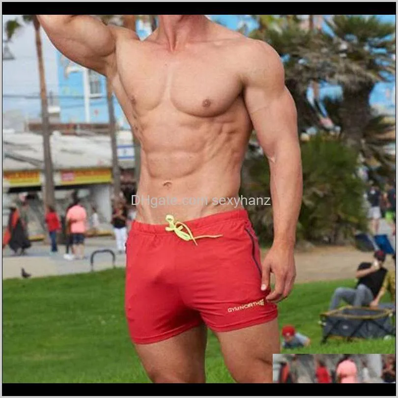men fitness bodybuilding quick dry shorts 2021 man gyms workout short pants male summer cool casual beach slim jogger sportswear