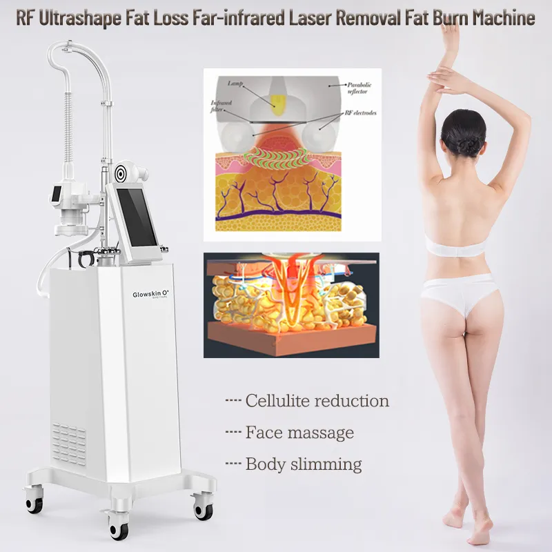 Redução multifuncional de redução de gordura RF + EMS + infravermelho infravermelho + PDT Therapy Wave Massage Máquina de emagrecimento