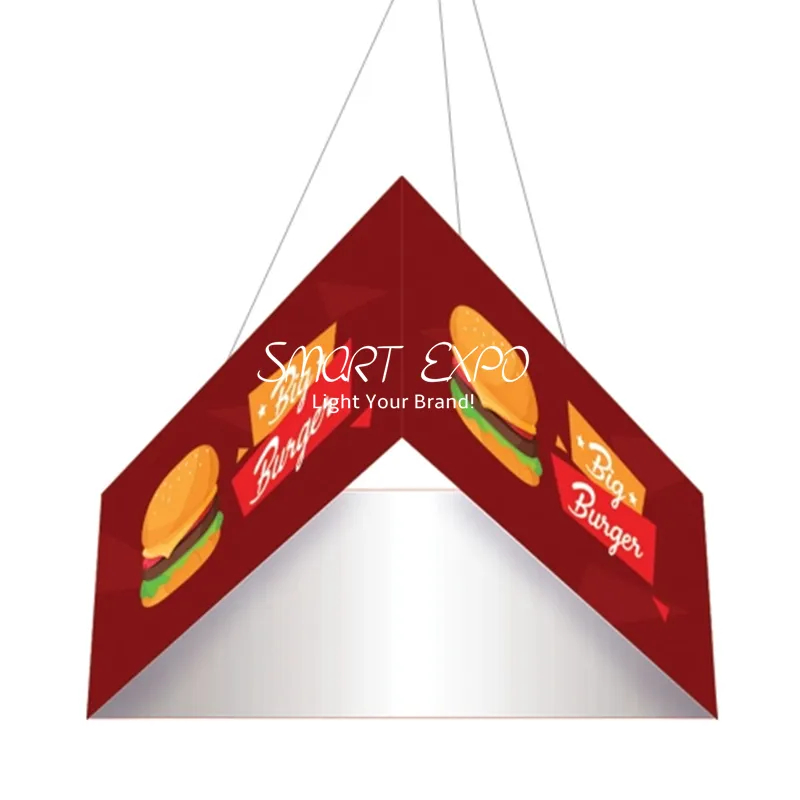 14ft(L)*3.5ft(H) Hanging Sign Banner From Ceiling Advertising Display with Strong Aluminum Frame Tension Fabric Print Graphic Portable Bag