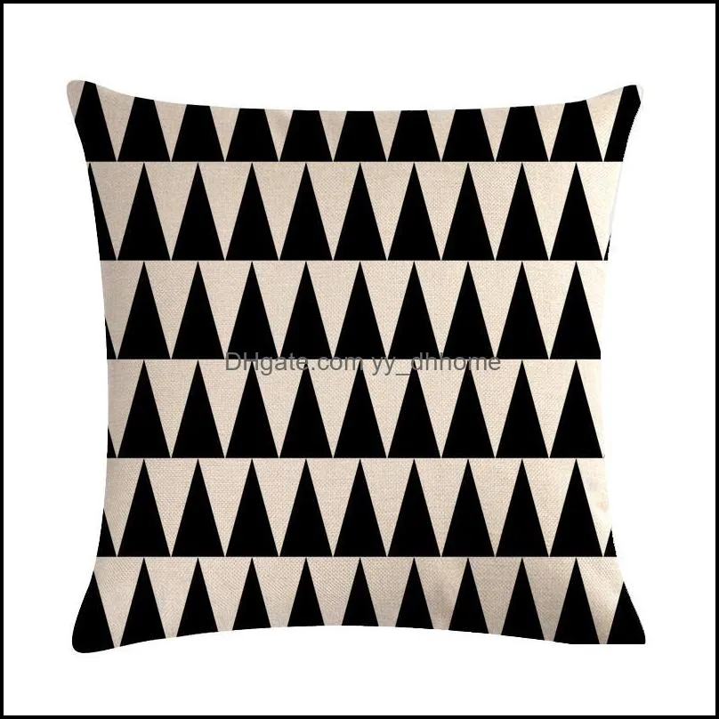 Christmas Geometry Cushion Covers Cotton Linen Pillow Cover for Sofa Bed Nordic Decorative Pillow Case Almofadas 45x45cm