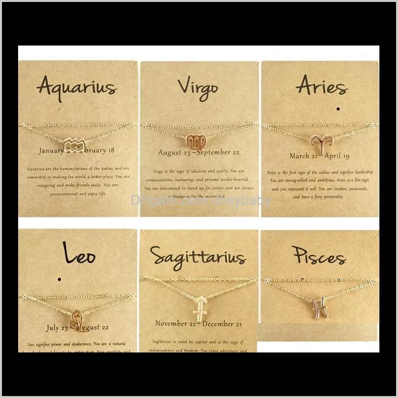 constellation anklets zodiac sign horoscope pendant jewelry astrology birthday gift with message card for women, trend all-match for g