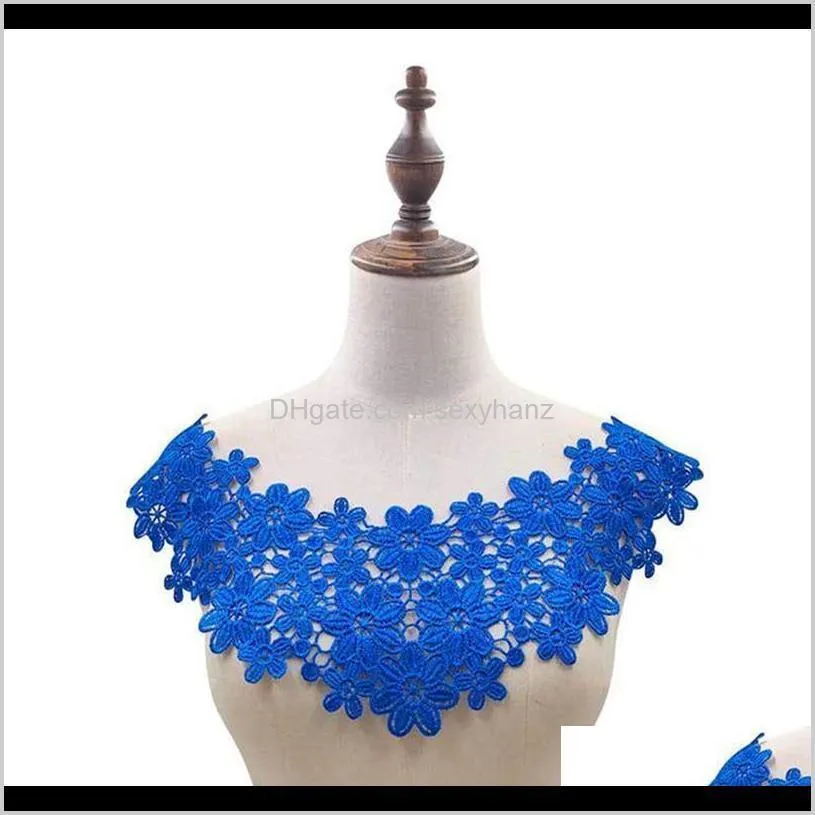 1pc embroidery flower lace collar for diy craft lace neckline collar fake collar garment accessories scra qylnow