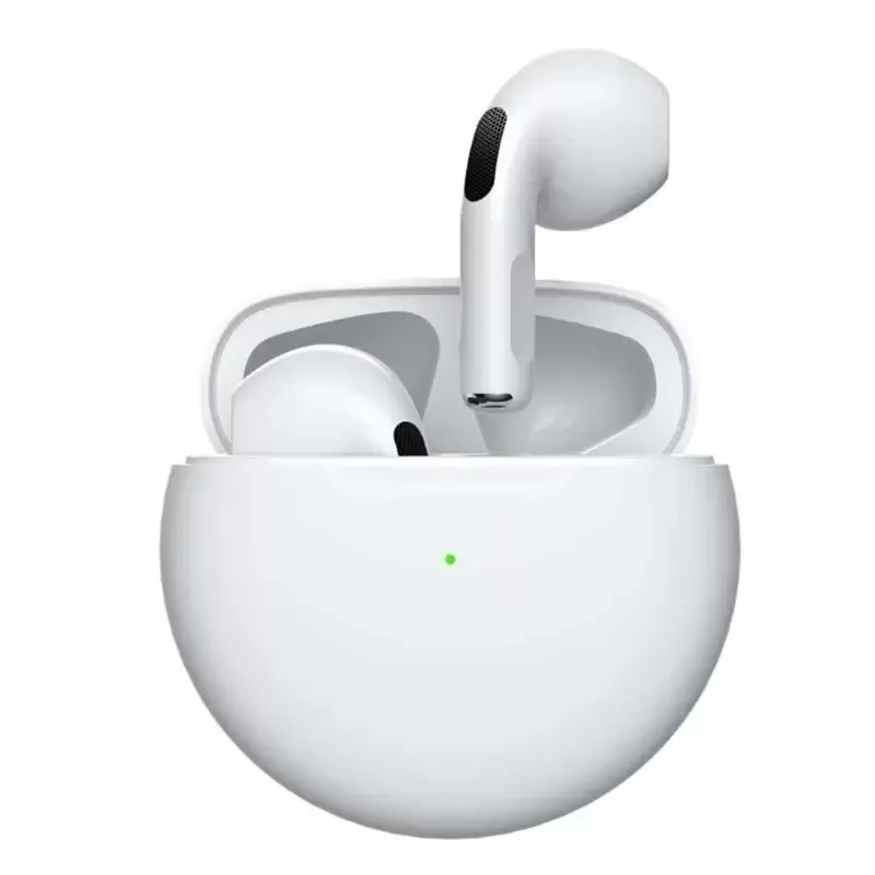 TWS Bluetooth Earbuds Wireless White in ear Auricolare Cuffie stereo microfono Mini Pro 6 per telefono cellulare