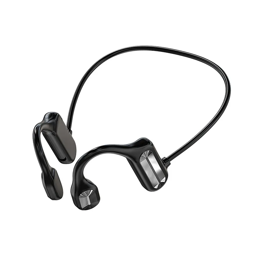 Écouteurs sans fil Conduction osseuse BT V5.0 Casque à oreille ouverte Casque mains libres étanche pour Iphone Pour téléphone intelligent