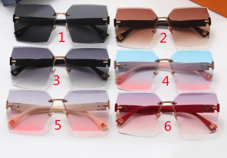 10pcs summer Women frameless and fashionable Ornamental sunglasses clear lens Sport cycling glasses ladies fashion eyeglasses driving beach Adumbral