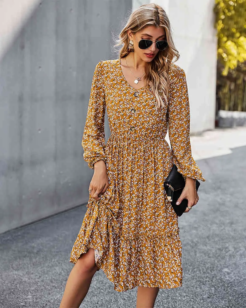 ワンピース Floral Cut Jacquard Sleeves A-Line Dress ワンピース Floral Cut Jacquard Sleeves A-Line Dress Floral