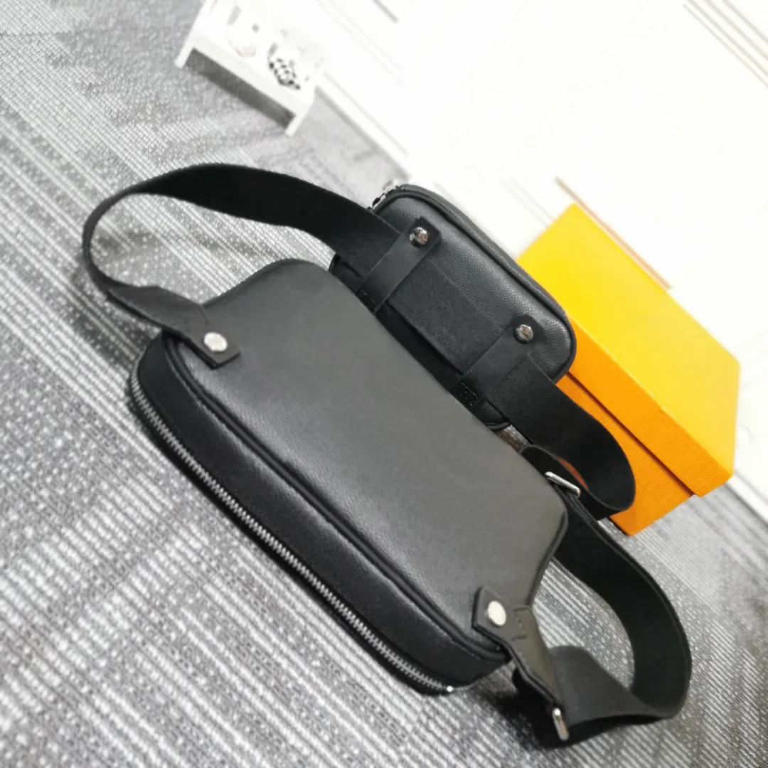 Mann Neuheit Leinwand Designer Mode Cross Body Umhängetasche kleine geld 2 Stück Umhängetaschen Taille Nachricht Taschen #50018