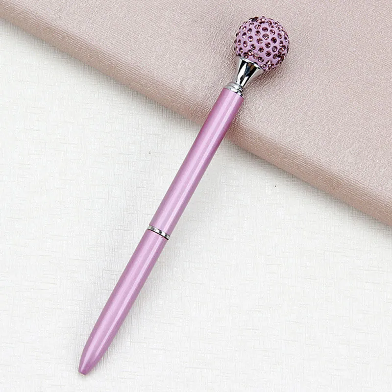 Crystal Element Roller Ball Pen Big Diamond Ballpoint Pens Gem Wedding Office Supplies Gift 