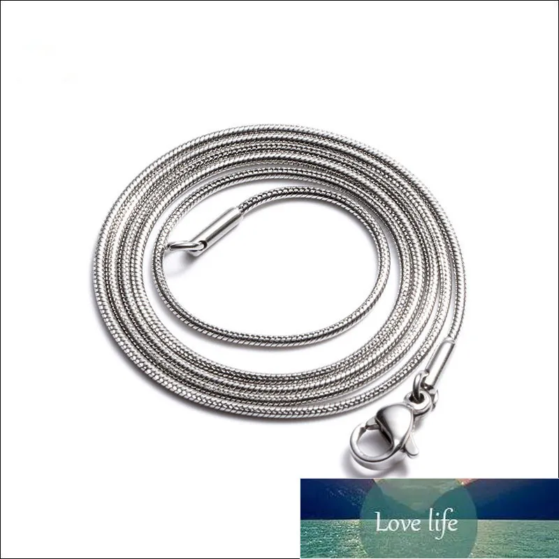 cheap 316L Stainless Steel Snake Chain Necklace 0.9MM 2MM 16-28inches Fashion Jewelry for Men and Women Fit Pendant Factory price expert design Quality Latest Style