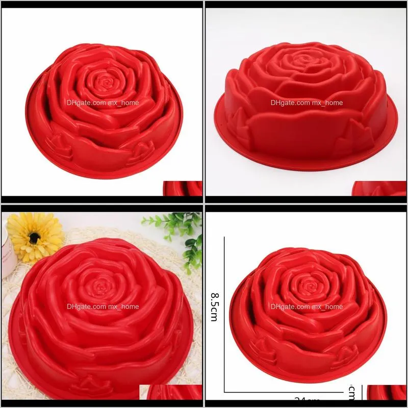 3d fondant rose flower shape cake molds baking dish bakeware cookie mould pastry cake decorating supplies party favors