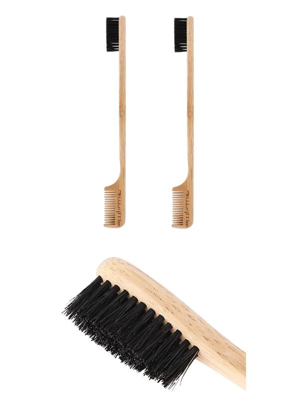 Wholesale Edges Brush Comb Bamboo Styling Care Tools Edge Fixer For