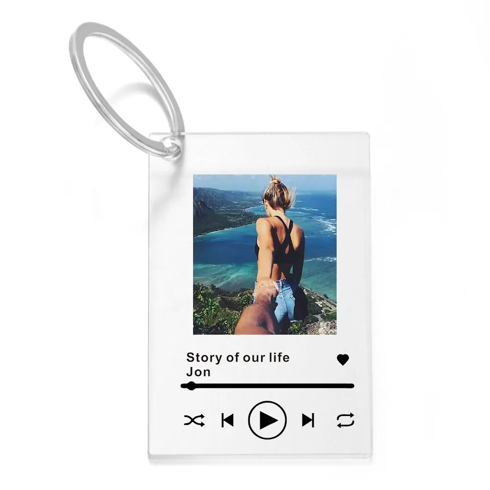 Portachiavi In Acrilico Con Codice Canzone Personalizzato Copertina Personalizzata  Spotify Coppia Portachiavi Con Foto Regalo Da 10,3 €