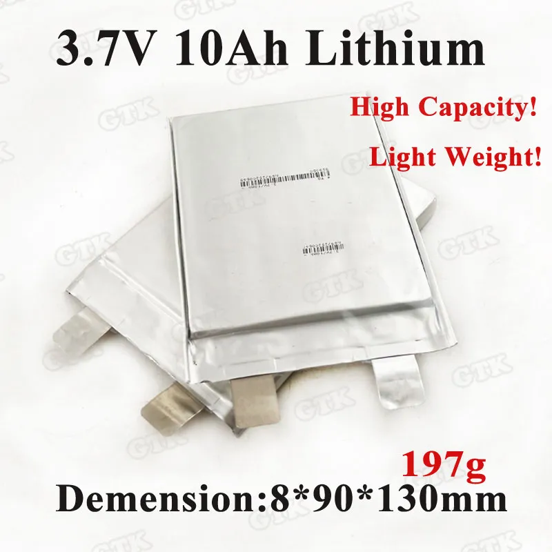 7pcs 3.7V 10ah Bateria de polímero de lítio 8090130 para DIY 12V 24v dispositivo médico portátil RC modelo de poder do poder do poder do poder