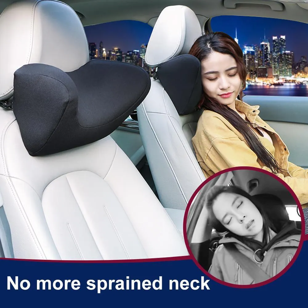 1 stks hoofdsteun kussenzitje in Auto Back Head Rest Memory Foam Fabric for Chair Travel Car Gadgets Neck Pad