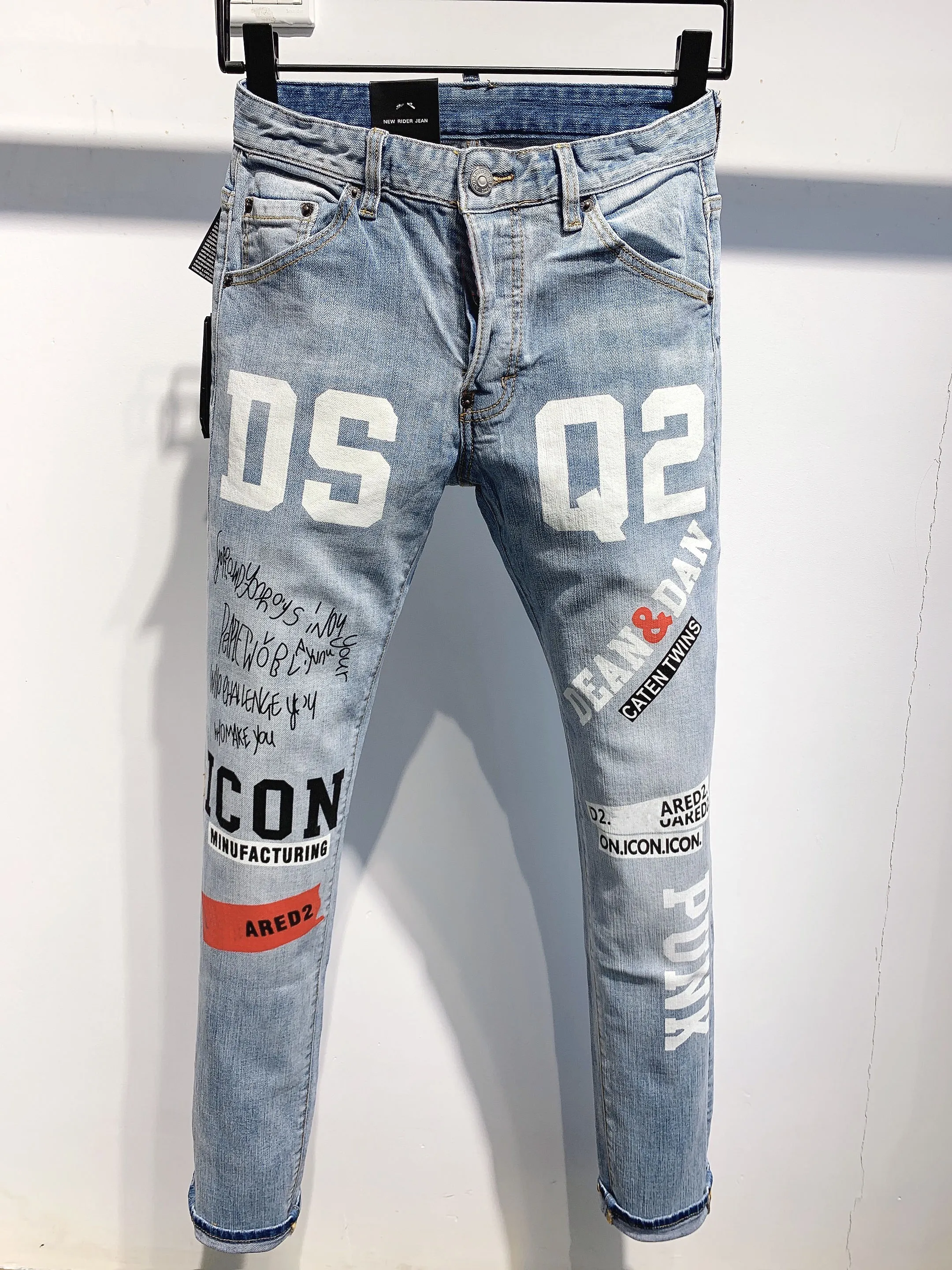 21er Jahre Herrenjeans Designer Zerrissene Röhrenhose Moto Biker Loch Slim  Modemarke Distressed Denim Hosen Hip Hop Männer D2 9809 Dsquared2 Dsquared  2 Dsq Von 40,96 € | DHgate