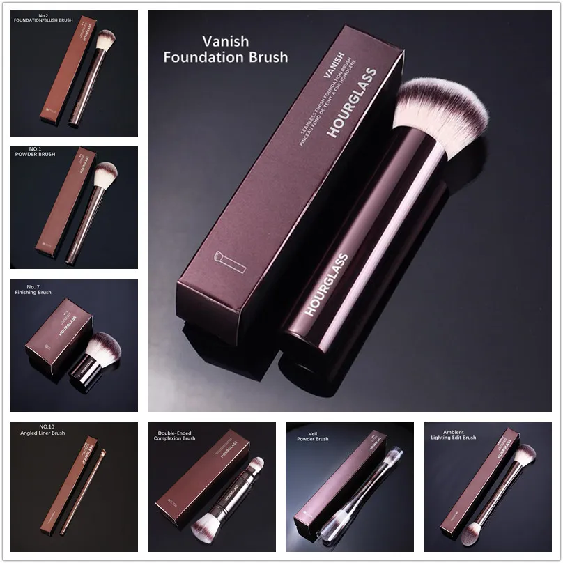 Hourglass Cosmetics Vanish Seamless Finish Foundation Brush Genuine Quality Creamy BB primer Kabuki Brushes Synthetic Hair NO 1-10 Drop Ship 1pcs