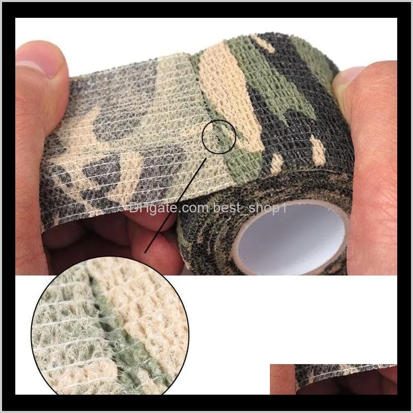 12 colors 4.5m outdoor shooting camping camera tools waterproof wrap durable cloth army camouflage stealth tape wrap hunting