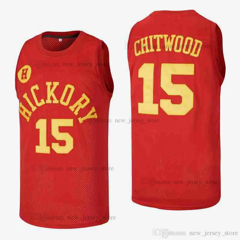 Faculdade Jimmy Chitwood 15 Hickory Hoosiers High School Basketball Jersey Personalizado DIY Design Stitched Filme Basketball Camisas