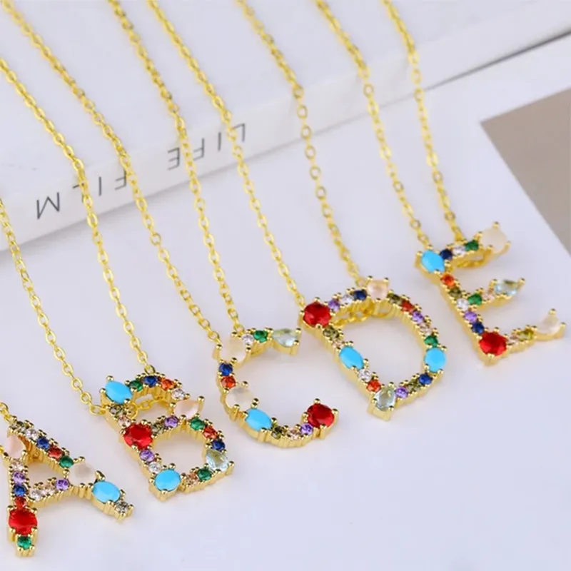 13 first of 26 letters A - M Alphabet Letter Initials Charms Pendant Necklaces Accessories Riversr Hand Made Rainbow Crystals Opal Gems DIY Jewelry Making Supplies