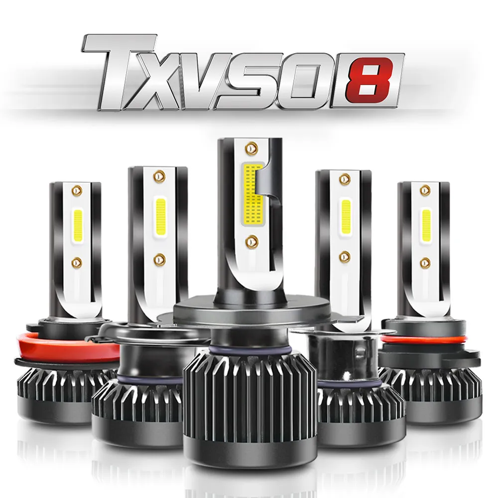 TXVSO8 G2 Carro LED Farol H1/H4/H7/H8/H9/H11/9005/9006/9012 10000 Lumens Sem Iluminação de Ângulo Morto Para Peridua/Proron/Toyota/Nissan/Mazda/BMW/Ford Auto Light 2PCS