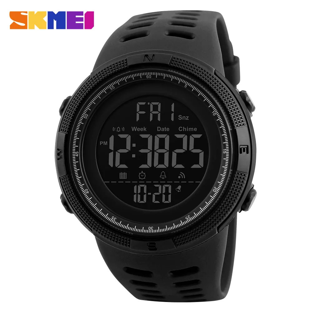 Skmei Brand Men Sports Watches Fashion Chronos Countdown Masculino LED de LED de LED digital Man Relógio Militar Relógio Mascul293z