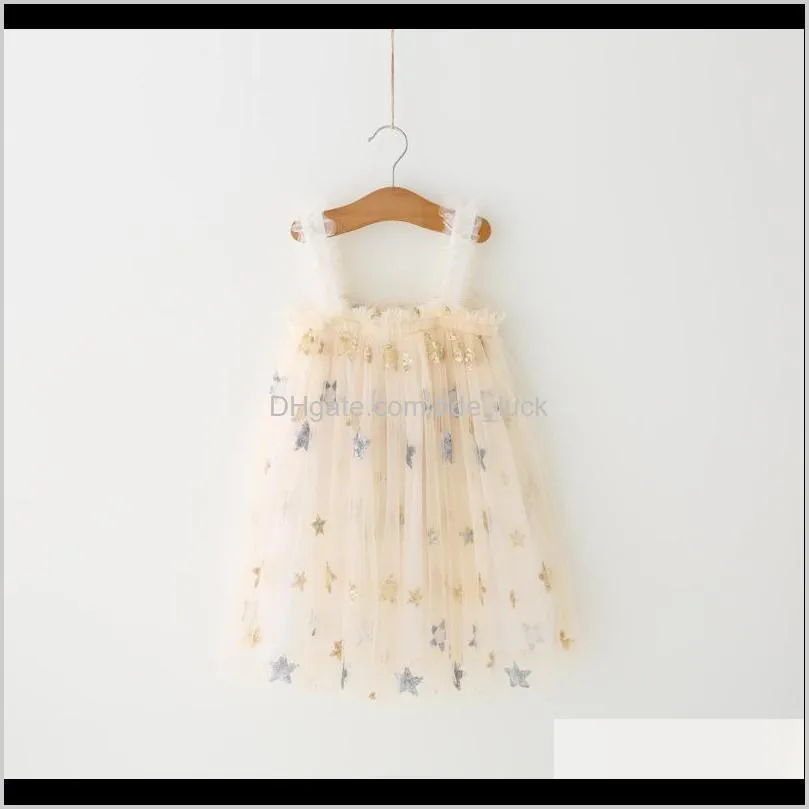 Toddler Girl Dresses Sequin Embroidery Mesh Princess Suspenders Summer Baby Tutu Dress 1 To 8y Girl`s