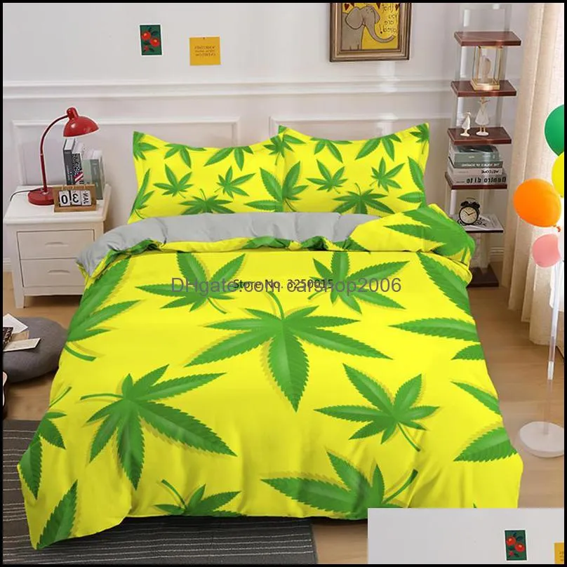 Bedding Sets Multicolor Set Leaves Duvet Cover King Queen Size Quilt Covers With Pillowcase Home Textiles