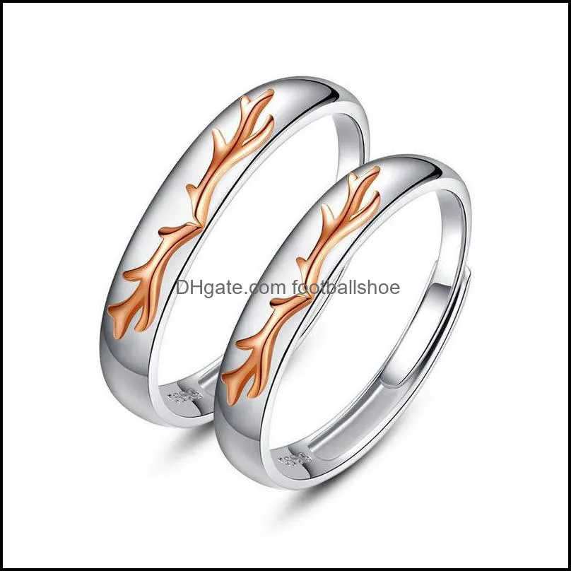 As unique as you couple rings 925 sterling silver men & women Adjustable ring 2020 fine jewelry Valentine Day gift free shipping Y1124