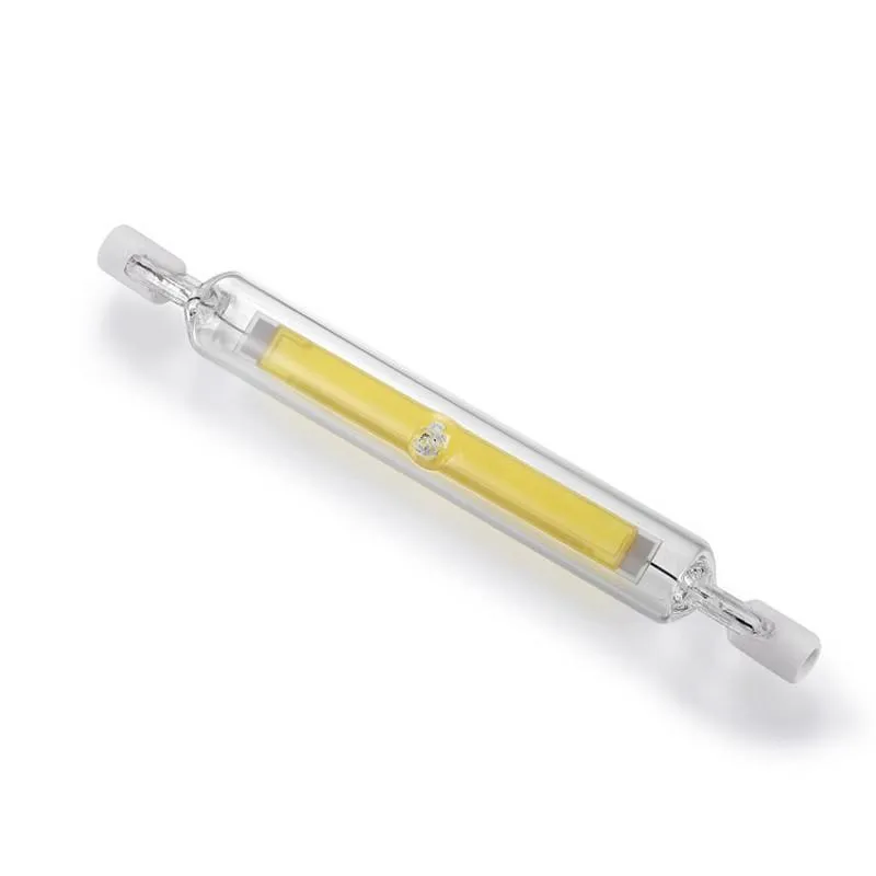 2021 LED Bulbo R7S Tubo de vidro 118mm 40W 30W 78mm 20W 15W CoB Corn Lamp J78 J118 Substitua a iluminação de halogênio 55W 95W AC 220V LAMPADAS