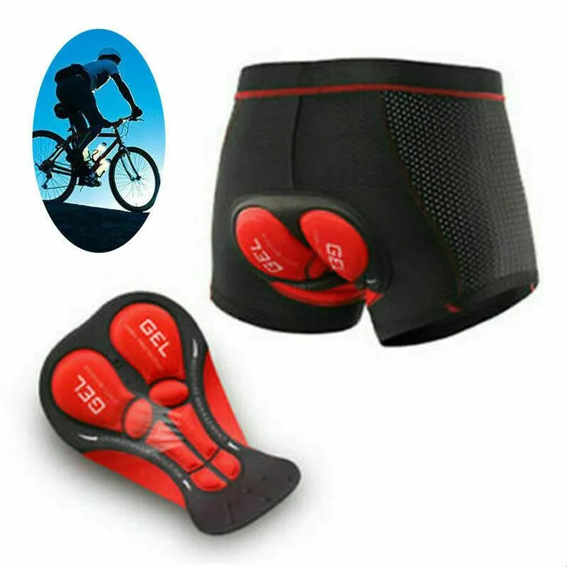 5D Gel Padded Cycling Sponge Pants Compression Shorts Men For