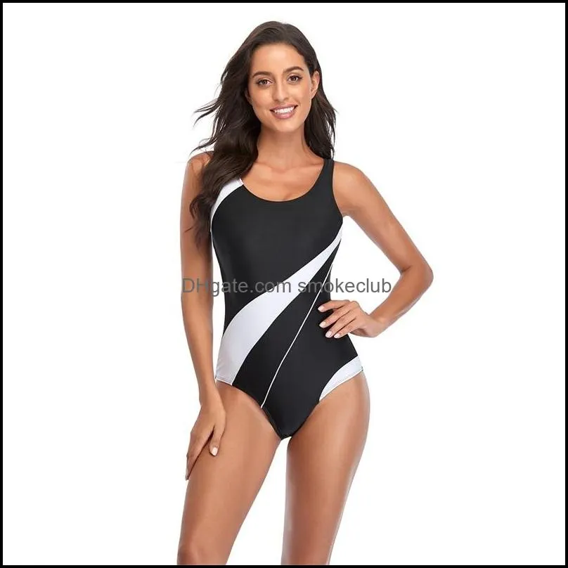 Sexy Female Plus Large Size One-Piece Swimsuit Closed Swimwear Sports Push Up Body Women`s Swim Bathing Suit Beach Pool Bather 1061 Z2
