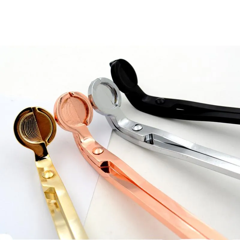 Stainless Steel Candle Scissors Elbow Metal Candles Extinguisher Aromatherapy Wick Trimmer Household Hand Tools 
