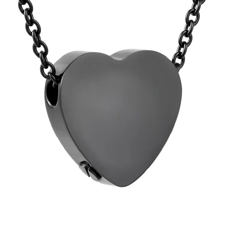 Rostfritt stål kremeringsmycken för Ashes Heart Urn Necklace Memorial Pendant Keepsake For Women Men284w