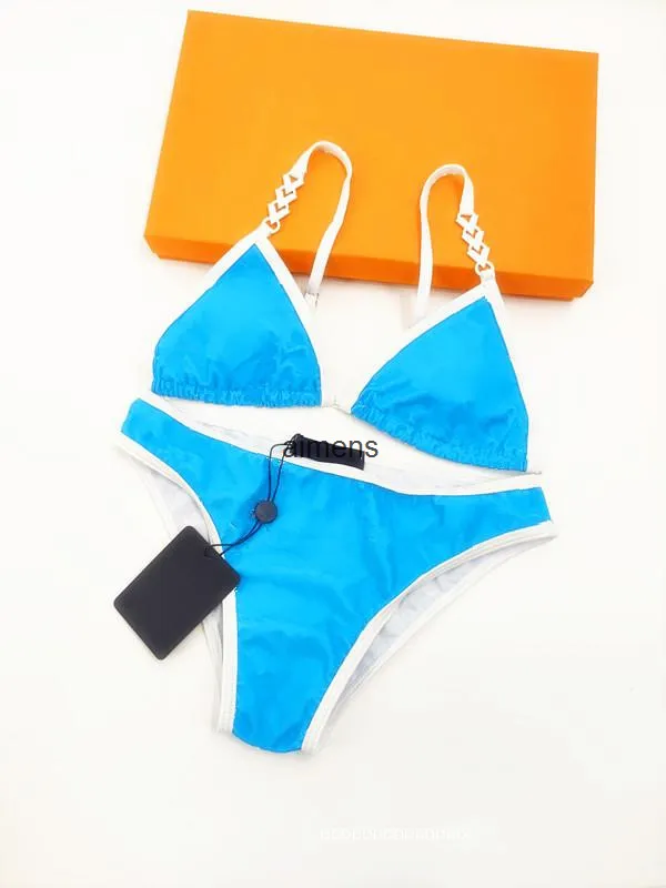 Costume da bagno Bikini Bra Blu Donne Swimsuit da bagno Costume da bagno Bikini