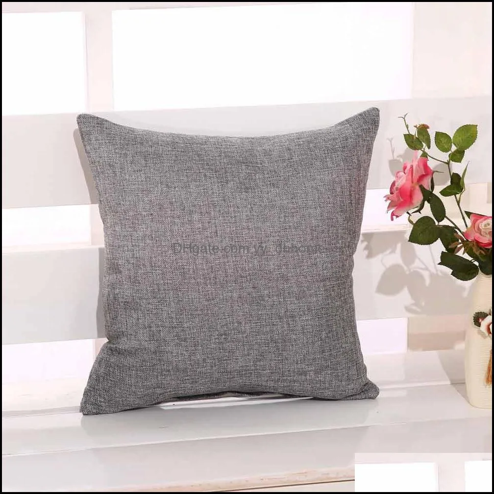 Cotton Linen Pillow Case Solid Simple Fashion Throw Pillowcase 45*45cm Living room Cafe Home Textile Pillow Cover