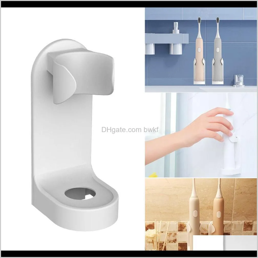 1pc creative traceless stand rack toothbrush organizer electric toothbrush wall-mounted holder space saving bathroom accessories