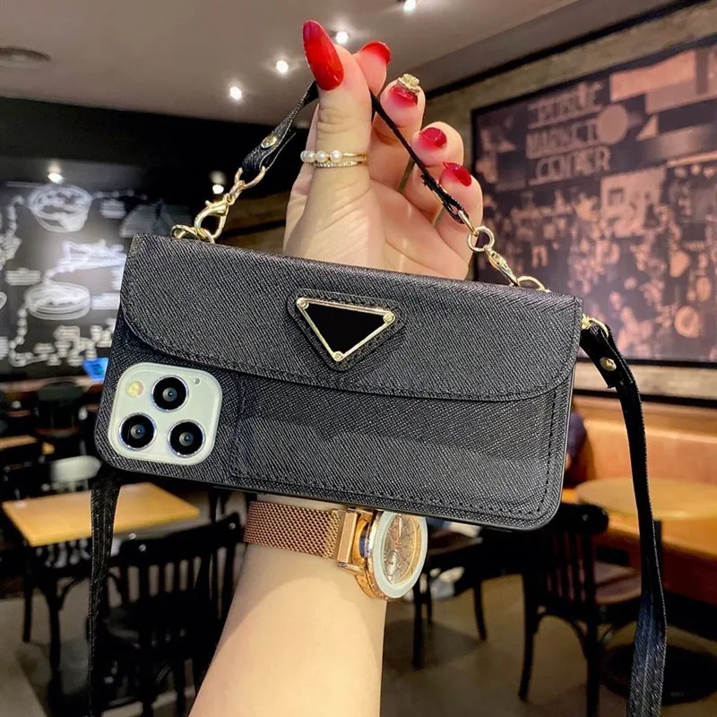 Designer Lanyard Crossbody Phone Cases For Iphone 14 13 12 11 Pro Max XR X XS XSMAX 7 8 Plus PU Leather Protection Shell Fashion Cell Phone Cover Case Card Bag Coin Purse 05 From Case00301 9.73 DHgate...