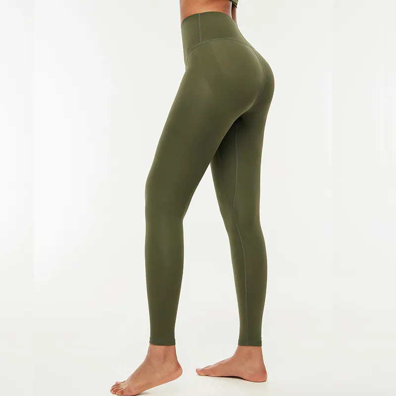 Femmes Leggings Designers Survêtement Pantalon de yoga pour femme Nude Brossé Fitness Exercice Doux et confortable Peach Hip Training Collants de danse
