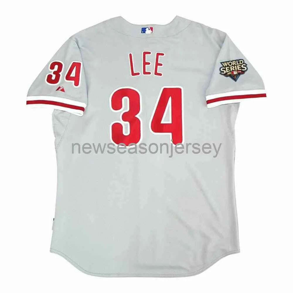 Сшитое ретро-джерси CLIFF LEE COOL BASE JERSEY Мужчины Женщины Молодежный бейсбольный трикотаж XS-5XL 6XL