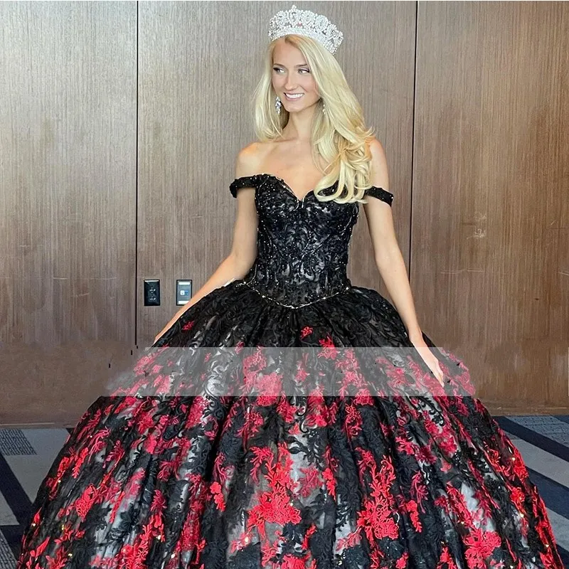 25+ Black And Red Quinceanera Dresses