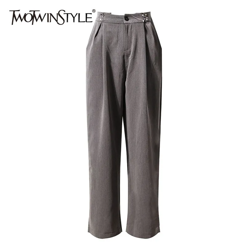 Minimalist Casual Harem Pants For Women High Waist Ruched Solid Trousers Female Fashion Clothing Spring 210521