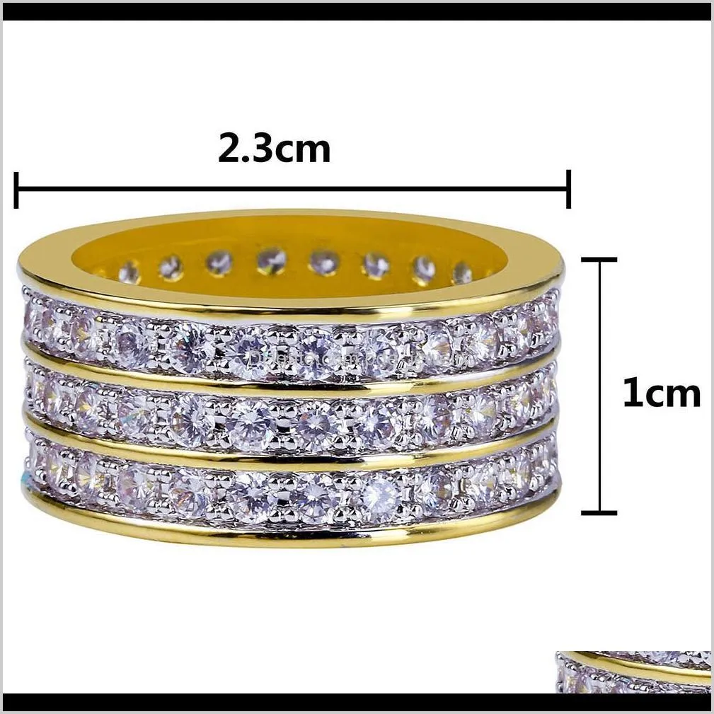 designer luxury 18k gold cz cubic zirconia iced out ring band full diamond hip hop rapper matching rings jewelry gifts for lovers