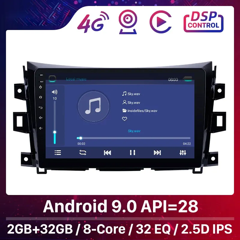 Android Car DVD GPS Stereo Head Unit Suner Tuner HD 1024 * 600 per 2011-2016 Nissan Navara Frontier NP300 Renault Alaskan