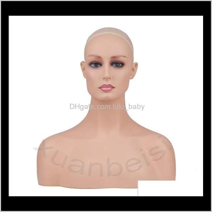 female realistic fiberglass manikin head bust sale for wig jewelry hat earring display dolls high grade dummy mannequin head