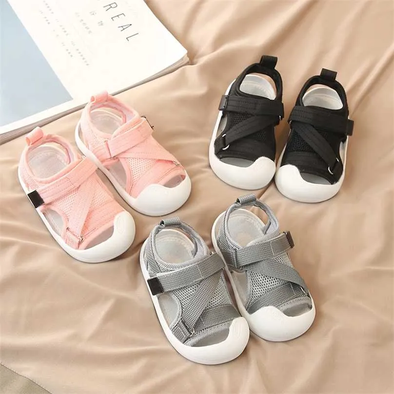Summer Infant Toddler Shoes Baby Girls Boys Casual Non-Slip Breathable High Quality Kids Anti-collision Beach 211022