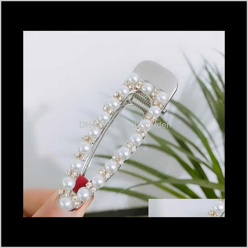 ins crystal rhinestone hair clips lady wedding party bling bling hair pins fashion girl barrettes woman hair jewelry wholesale epacket